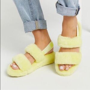 UGG Women's Oh Yeah Yellow Sandal Slippers